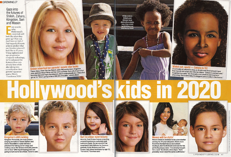 Illustration for article titled This Week In Tabloids: What Shiloh & Zahara Will Look Like In 10 Years, Revealed